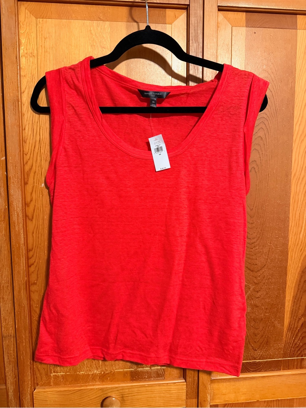 Banana Republic Red Scoop Neck Tank Top